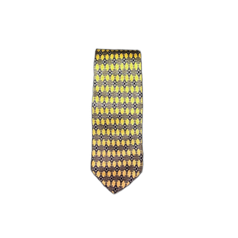 Daniel Hechter Gold Silk Geometric Tie